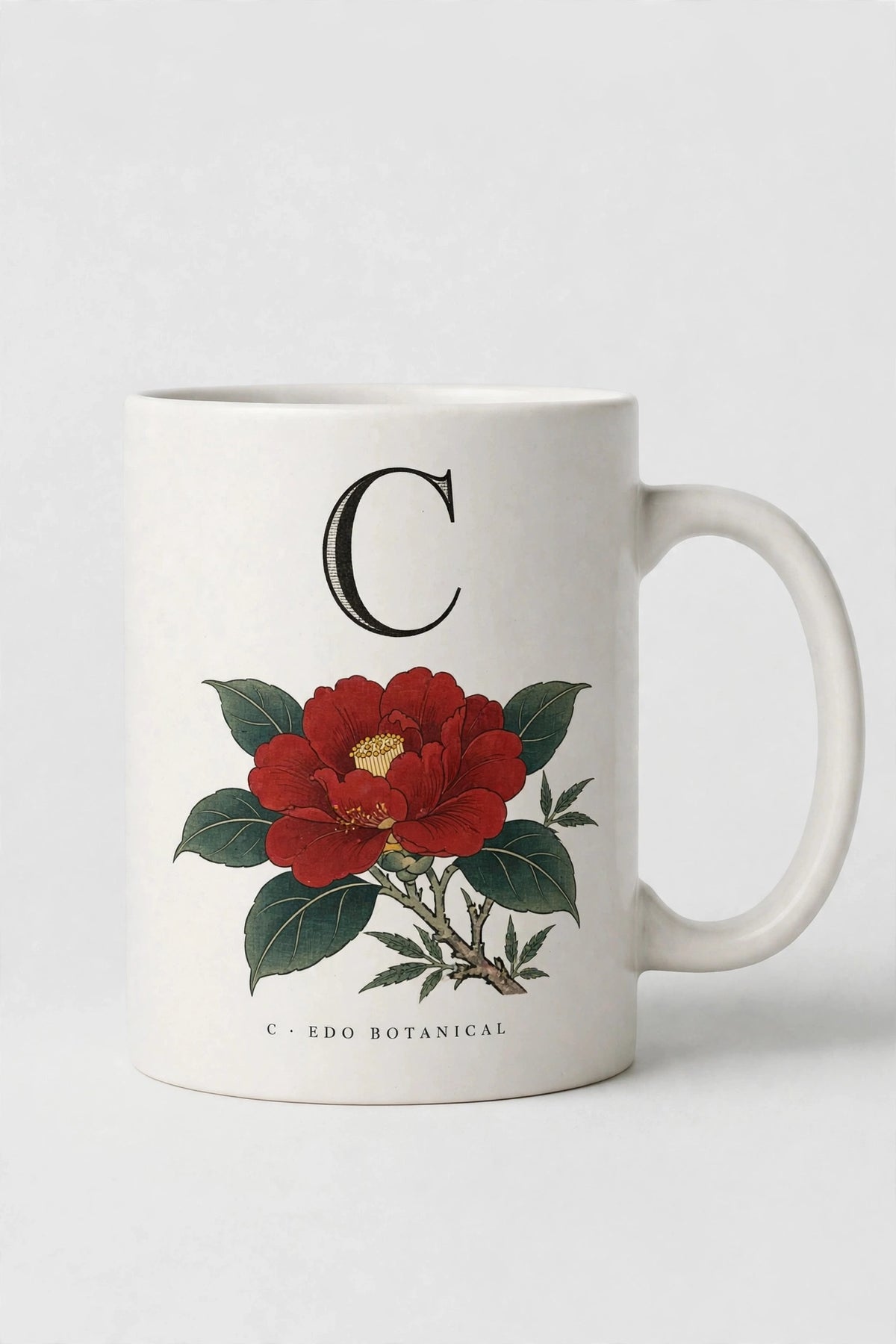 Letter C Mug · Edo Botanical (江户花卉)