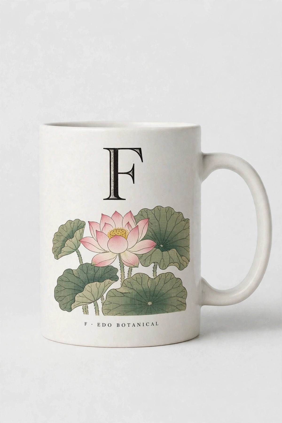 Letter F Mug · Edo Botanical (江户花卉)