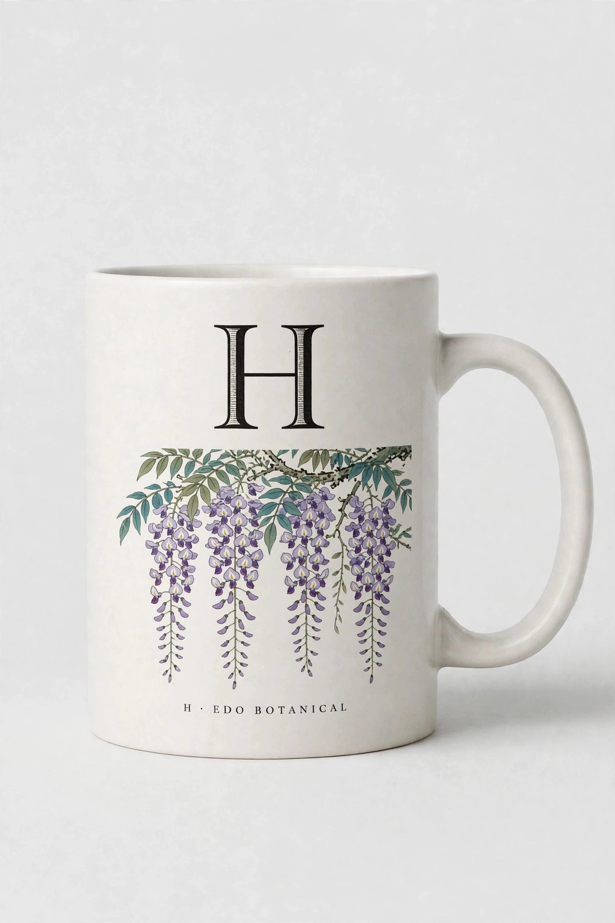 Letter H Mug · Edo Botanical (江户花卉)
