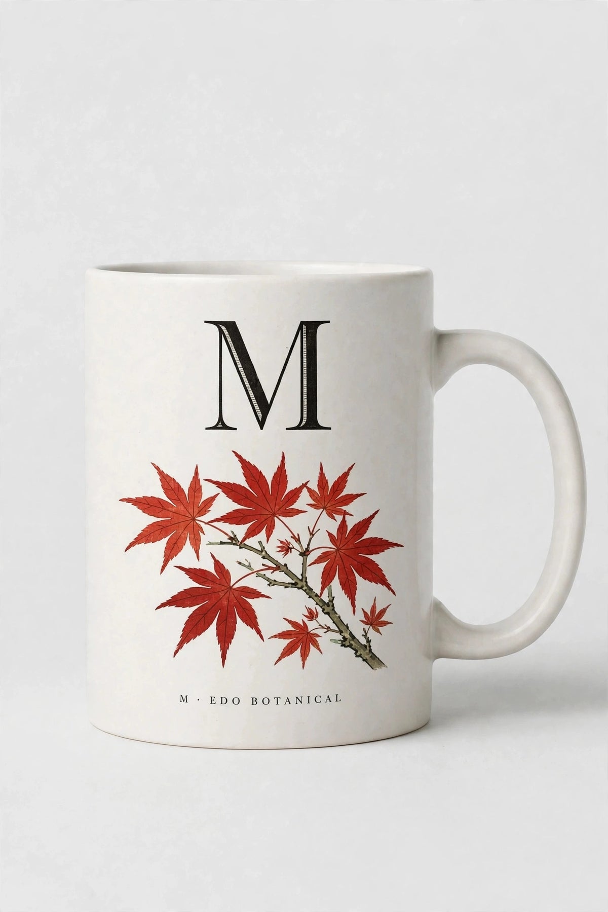 Letter M Mug · Edo Botanical (江户花卉)