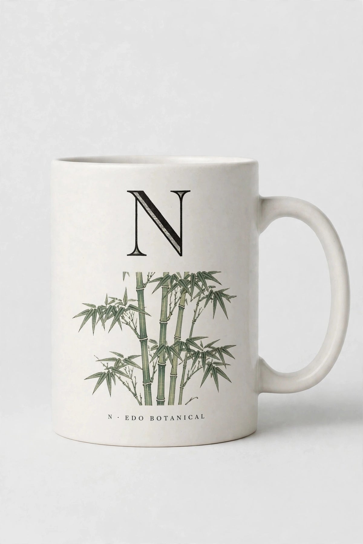 Letter N Mug · Edo Botanical (江户花卉)