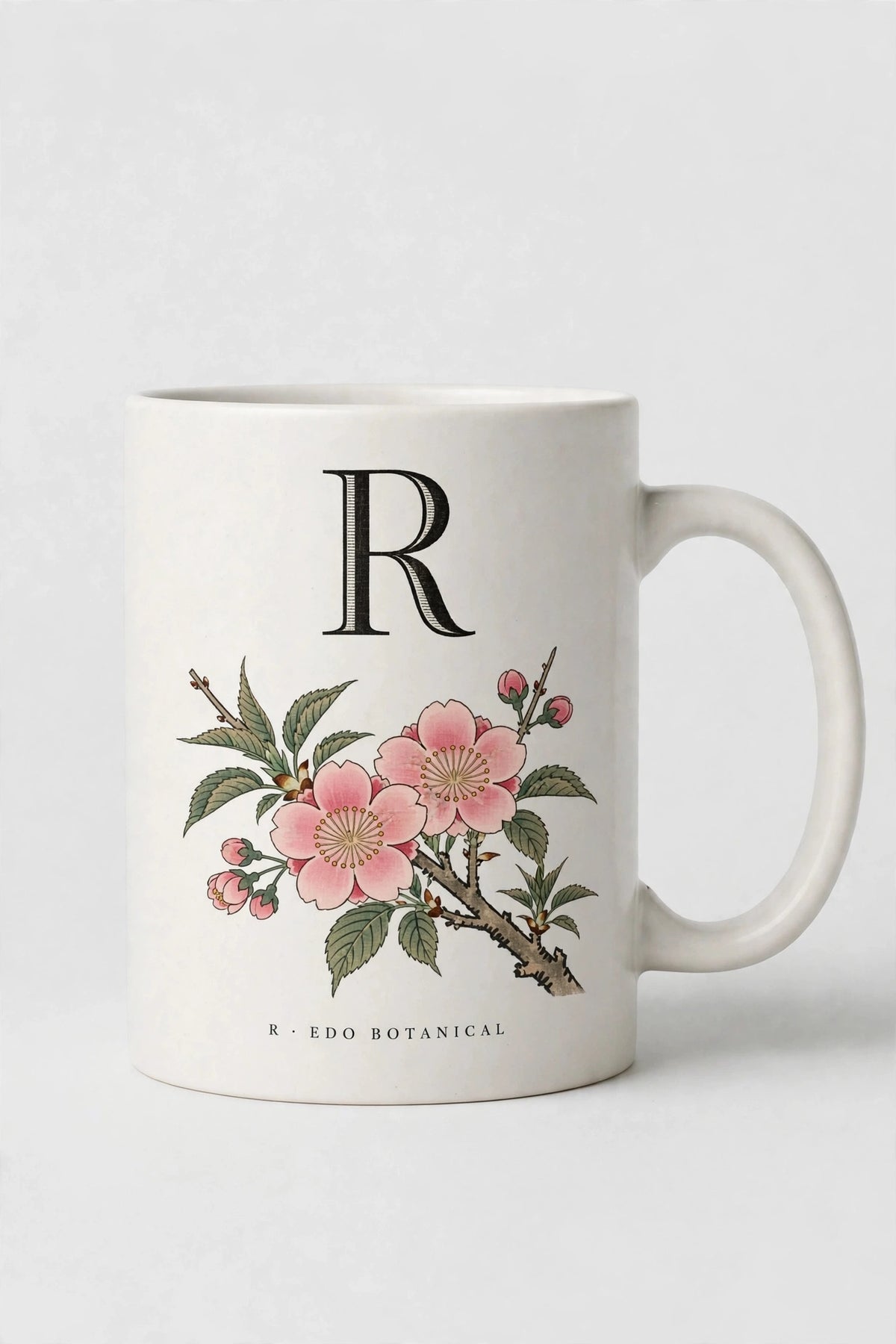 Letter R Mug · Edo Botanical (江户花卉)