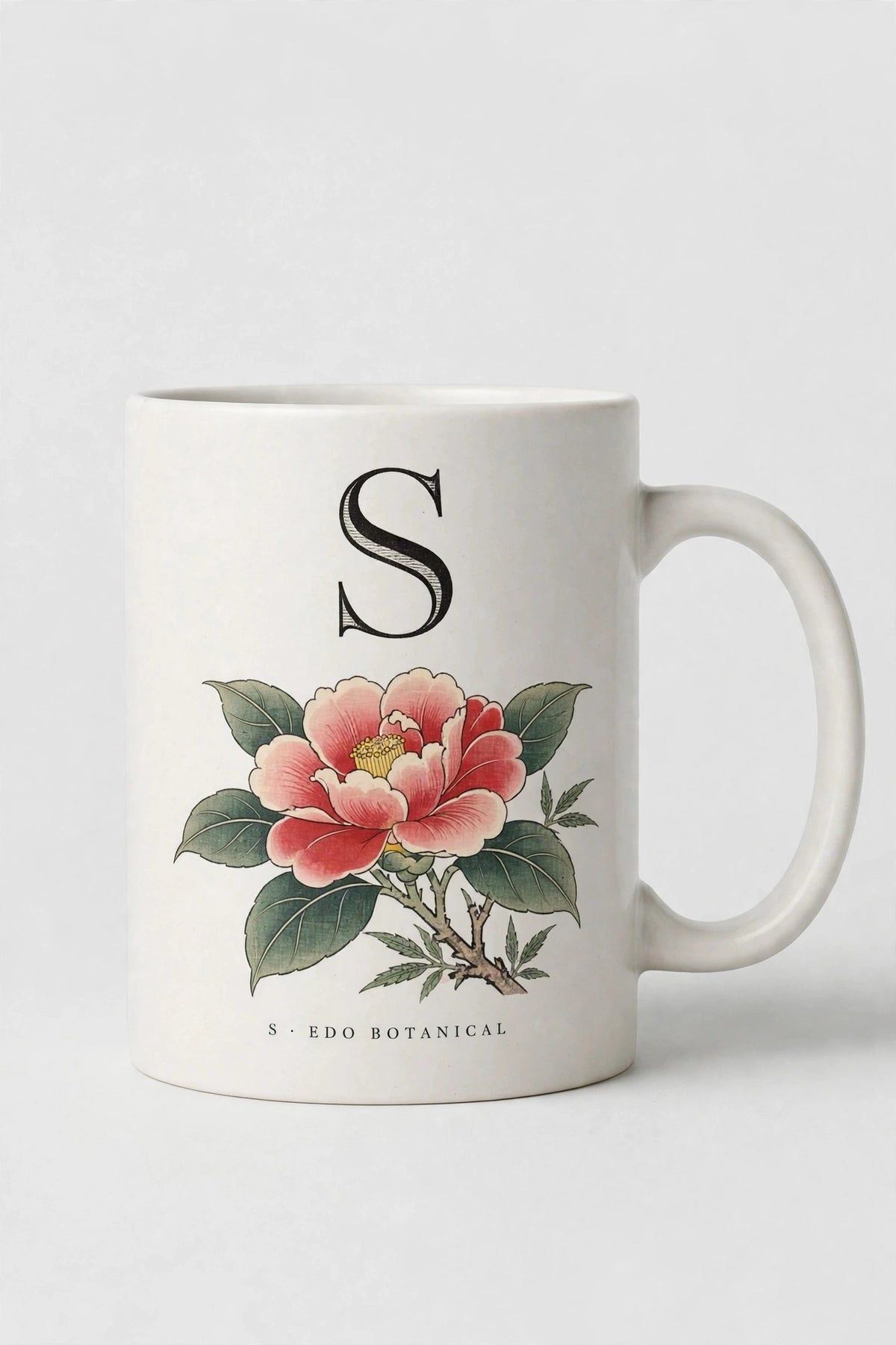 Letter S Mug · Edo Botanical (江户花卉)