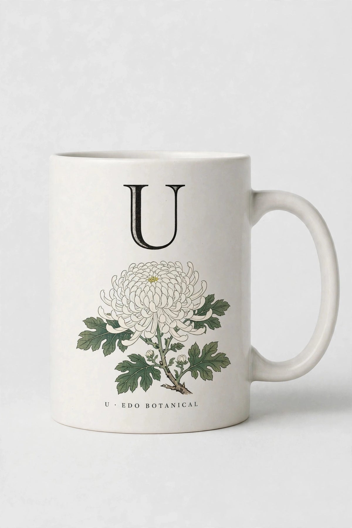 Letter U Mug · Edo Botanical (江户花卉)