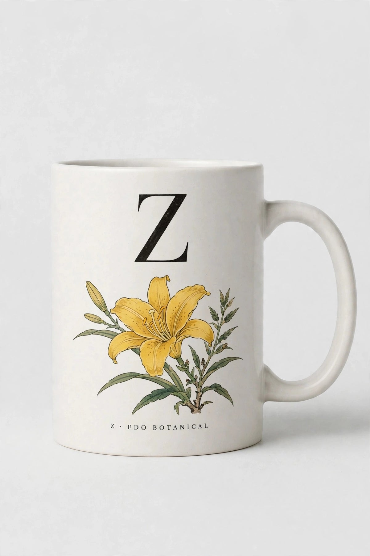 Letter Z Mug · Edo Botanical (江户花卉)