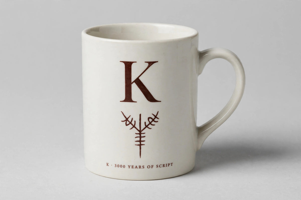 Letter K Mug · Oracle Bone Script (甲骨文)