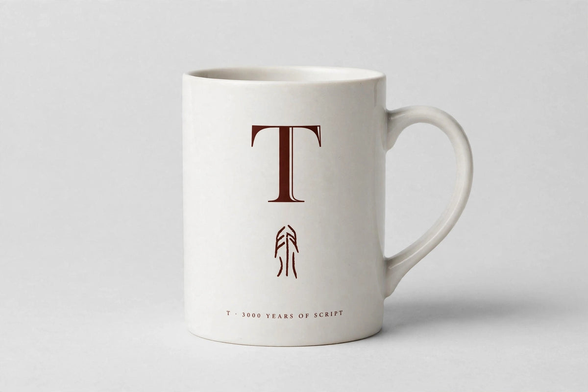 Letter T Mug · Oracle Bone Script (甲骨文)