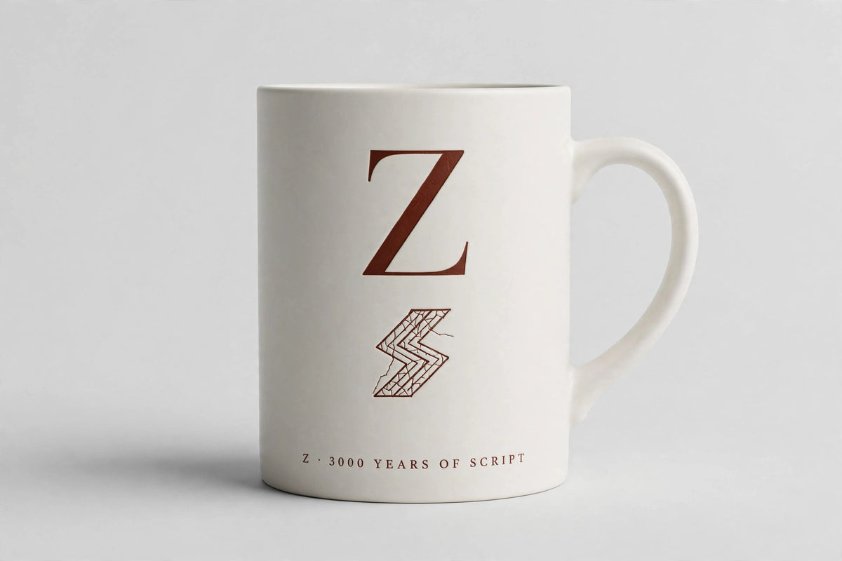 Letter Z Mug · Oracle Bone Script (甲骨文)