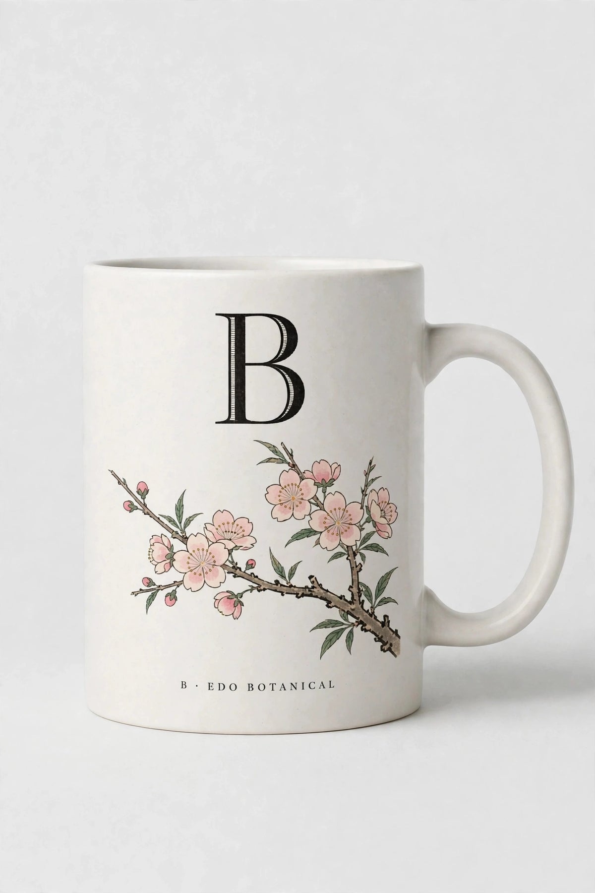 Letter B Mug · Edo Botanical (江户花卉)