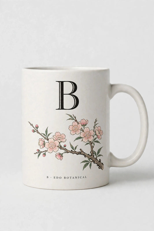 Letter B Mug · Edo Botanical (江户花卉)