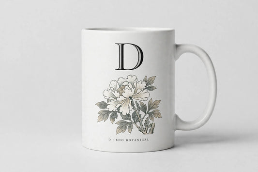 Letter D Mug · Edo Botanical (江户花卉)