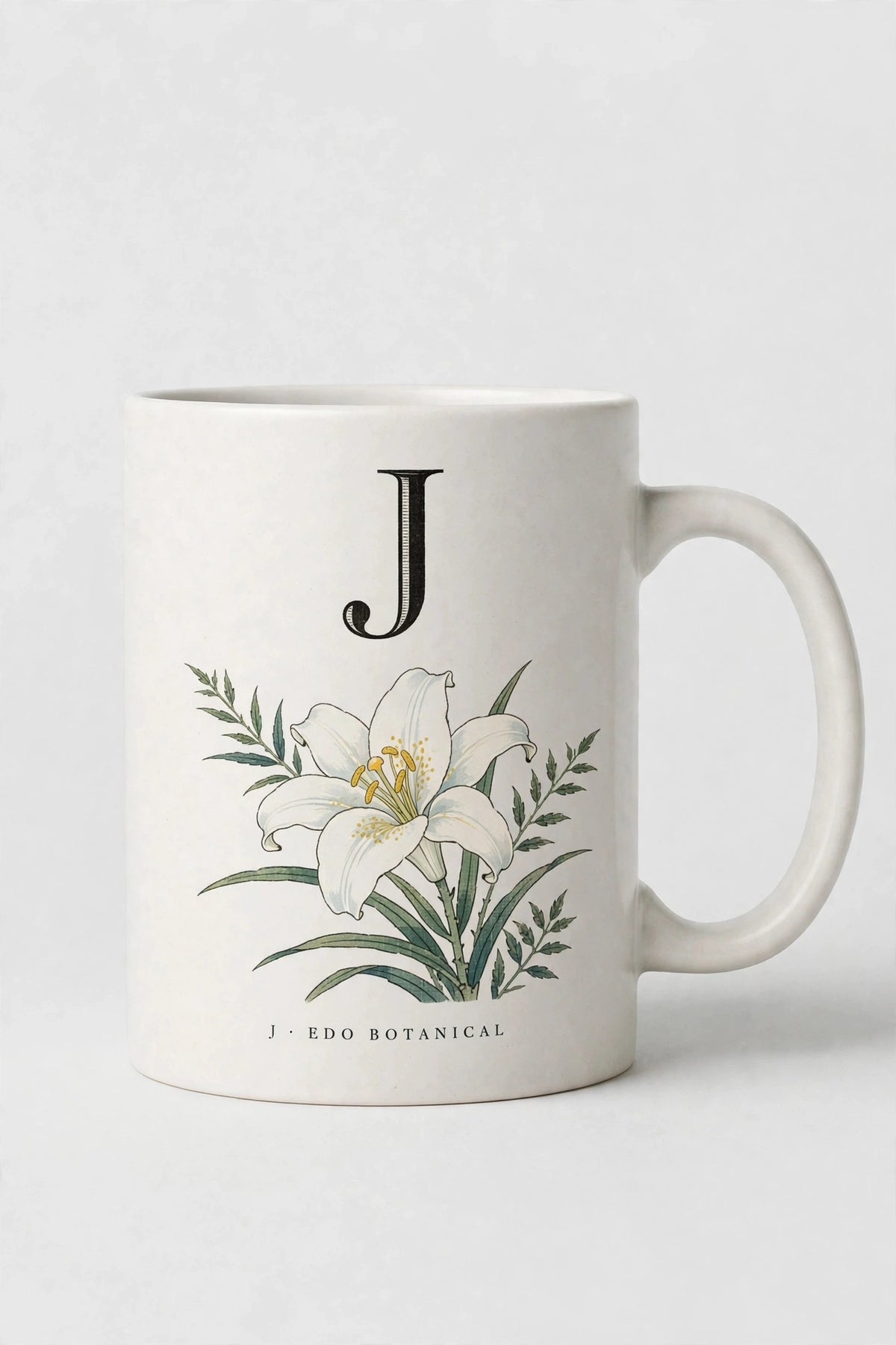 Letter J Mug · Edo Botanical (江户花卉)
