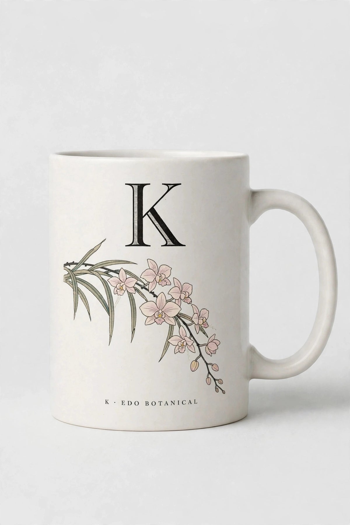Letter K Mug · Edo Botanical (江户花卉)
