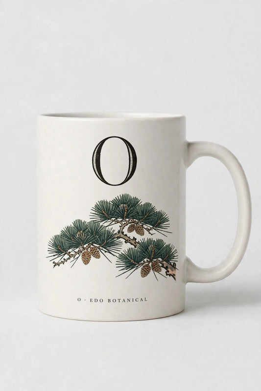 Letter O Mug · Edo Botanical (江户花卉)