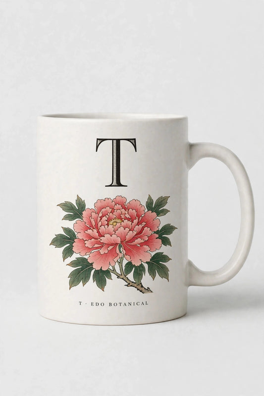 Letter T Mug · Edo Botanical (江户花卉)