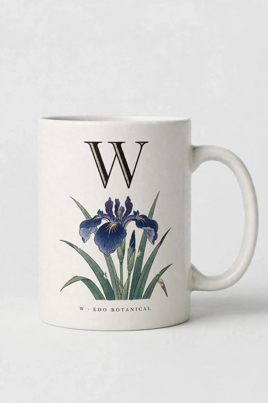 Letter W Mug · Edo Botanical (江户花卉)