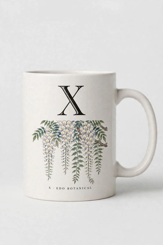 Letter X Mug · Edo Botanical (江户花卉)