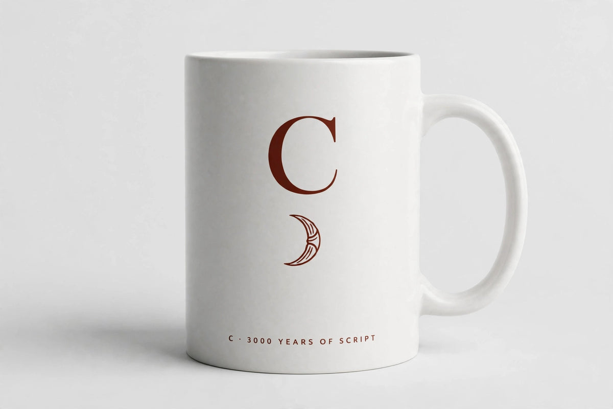 Letter C Mug · Oracle Bone Script (甲骨文)
