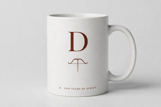 Letter D Mug · Oracle Bone Script (甲骨文)