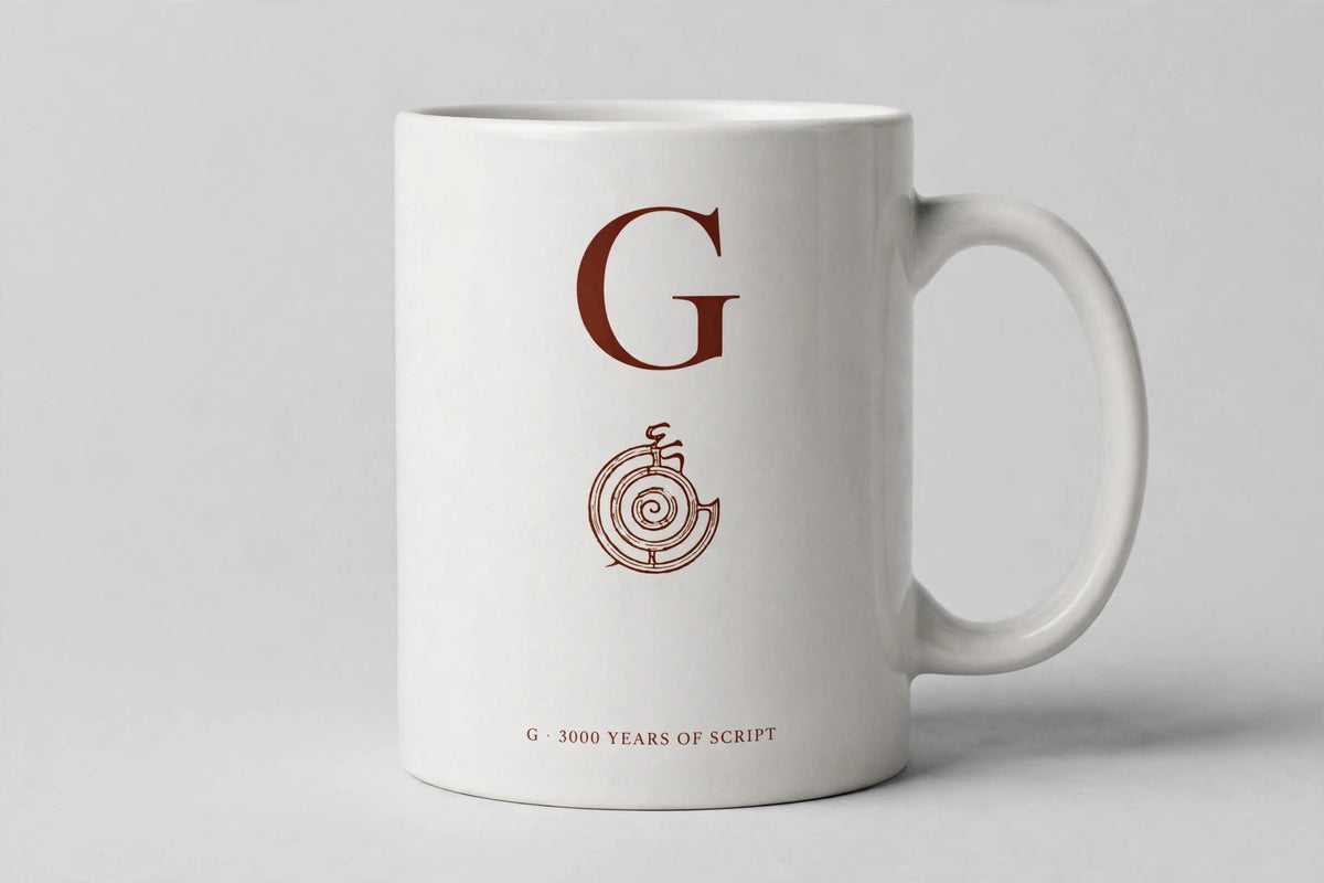 Letter G Mug · Oracle Bone Script (甲骨文)