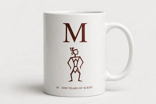 Letter M Mug · Oracle Bone Script (甲骨文)
