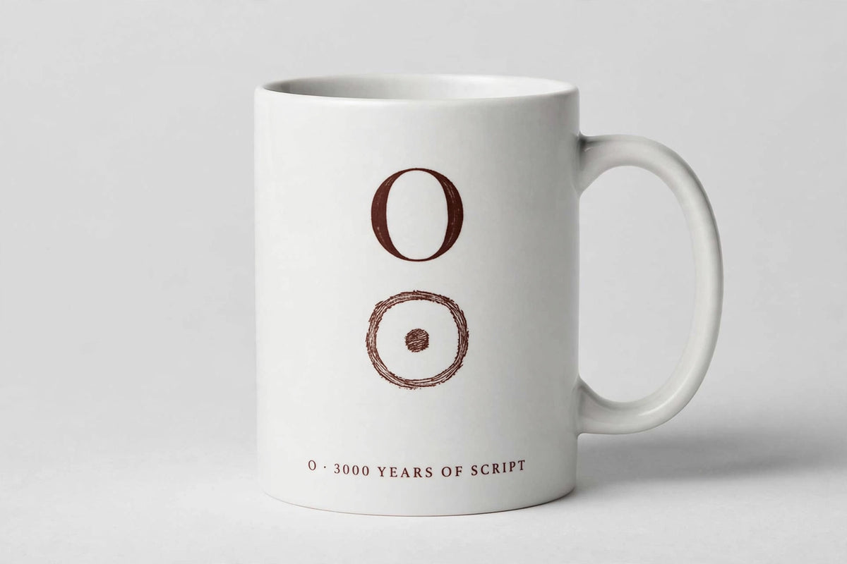 Letter O Mug · Oracle Bone Script (甲骨文)