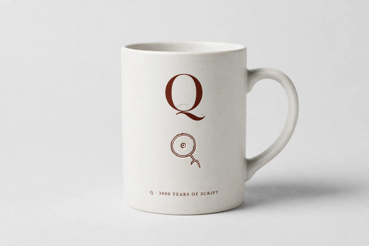 Letter Q Mug · Oracle Bone Script (甲骨文)