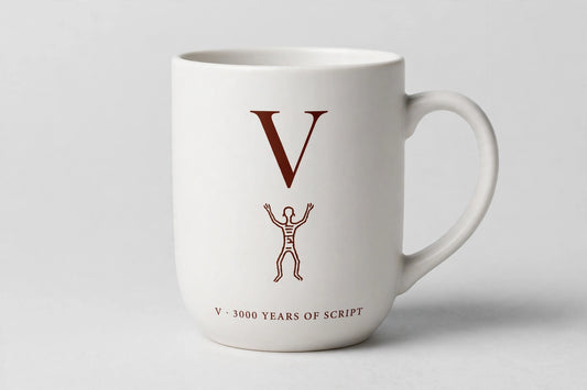 Letter V Mug · Oracle Bone Script (甲骨文)