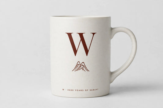 Letter W Mug · Oracle Bone Script (甲骨文)