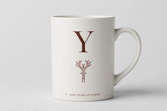 Letter Y Mug · Oracle Bone Script (甲骨文)